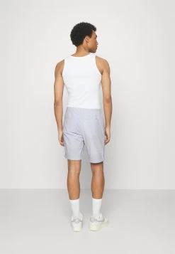 Pier One Pleated Seersucker Short - Shorts - Blue -Mode Herenkleding Winkel 0505307b83204187a2876ecbcc2f0c68