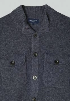 Hackett London Chest Pocket Fb - Vest - Charcoal Grey -Mode Herenkleding Winkel 150f6188f95c4b01a579d808824dbd80