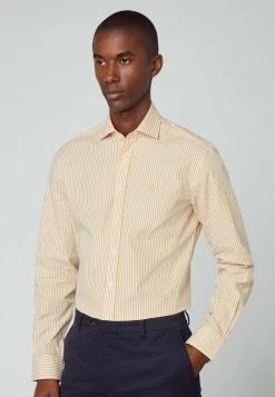 Hackett London Essential Bengal Stripe - Overhemd - White Yelow