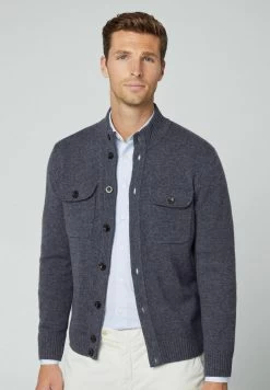 Hackett London Chest Pocket Fb - Vest - Charcoal Grey -Mode Herenkleding Winkel 9341542551b14631ab3fe3d99d088383