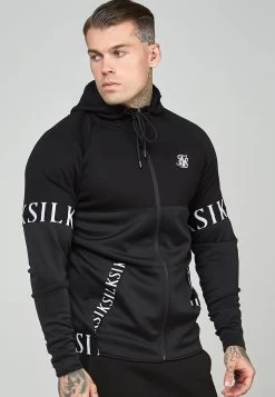 SikSilk Dynmic Zip Through Hoodie - Sweater Met Rits - Black -Mode Herenkleding Winkel aabd325f1c2c4d5983b05f9ebcb2d227