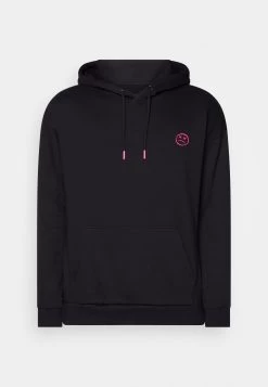 YOURTURN Embroidered Text Hoodie Unisex - Hoodie - Black -Mode Herenkleding Winkel c692656bb29846b2a2927c8d86f929fa