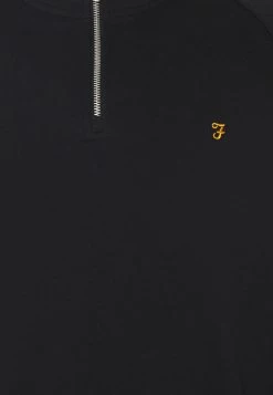 Farah Jim 1/4 Zip - Sweater - Black -Mode Herenkleding Winkel d540ff34d1d94bd0ac58e82b5d4ce072