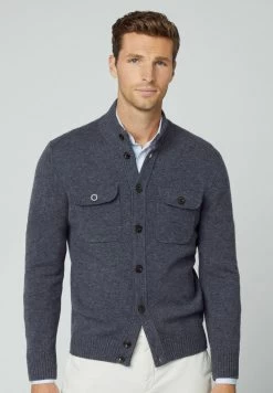 Mode Herenkleding Winkel 35 Hackett London Chest Pocket Fb - Vest - Charcoal Grey